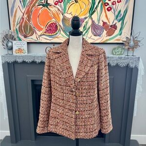 Carlisle Collection Luxe Textured Tweed Blazer – Women’s 10
